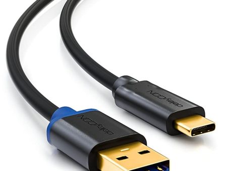 Deleycon 1m Cable de Carga USB-C 3.0 Cable de Carga Rápida USB 3.1 Gen 1 Tipo-C a USB A - Compatible con Galaxy Fold S10 S10E S10 Plus S10 5G S9 S9 Plus Nota 9 8 7 - Negro Embalaje Deteriorado For Discount