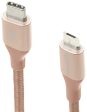 Cable Amazon Basics USB 2.0 C a micro-USB B - 1.8m de largo, trenzado doble de nailon, color dorado Reacondicionado Cheap