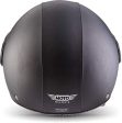 Moto H44 - Leather black - Casco Cuero Moto Demi-Jet con Visera Vespa Scooter Piloto Jet negro - M (57-58cm) Reacondicionado on Sale