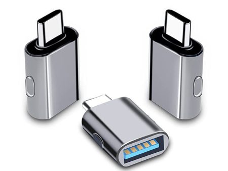 3 Piezas Adaptador USB C Macho a USB 3.0 Hembra con OTG, Thunderbolt 4 3 Tipo C a USB A para MacBook, portátiles, DELL XPS, teléfono móvil Samsung Huawei y Más Dispositivos Tipo C - Gris Espacial Embalaje Deteriorado For Discount