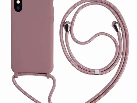 2Ndspring Funda con Cuerda Compatible con iPhone XS MAX 6.5, Colgante Collar Correa de Cuello Cadena Cordón, Silicona Suave Rose Gold Embalaje Deteriorado For Discount