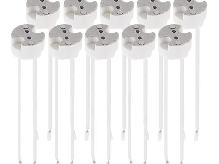 Kwmobile 10x Portalámpara de casquillo GU5.3 - Conectores para lámpara GU5.3 de 12V - Portalámparas para bombillas de estándar MR16 en blanco Embalaje Deteriorado Online