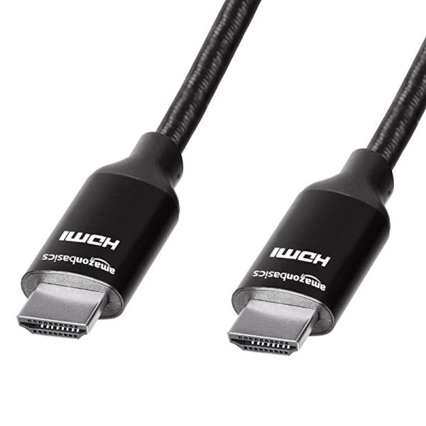 Amazon Basics - Cable HDMI trenzado de alta velocidad, negro, de 1, 8 metros Embalaje Deteriorado Online Sale