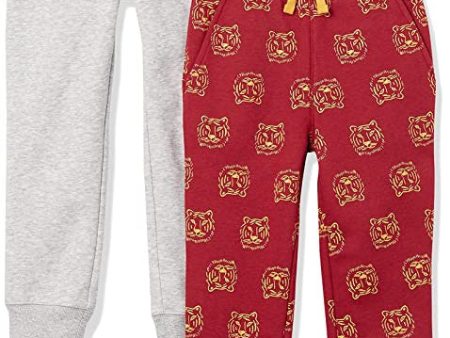 Amazon Essentials Pantalón deportivo jogger de forro polar Niño, Pack de 2, Gris Chiné Moyen Granate, Tigre, 8 años Online Sale