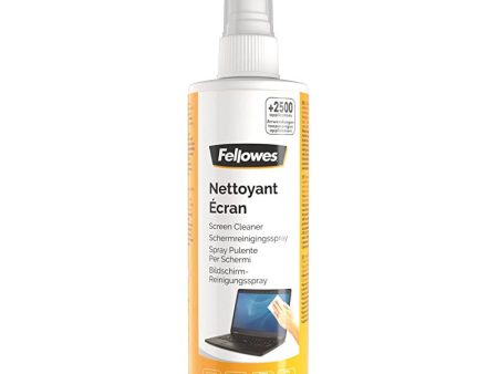 Fellowes Spray para Limpieza de Pantallas 250ml - Monitor Portátil iPad Smartphone Tablet - Sin Alcohol Embalaje Deteriorado Online Hot Sale