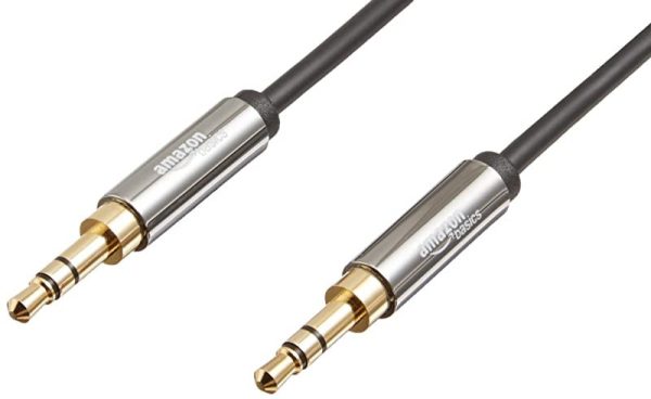 Cable de Audio Estéreo Amazon Basics - Conector Macho 3.5mm a Conector Macho 3.5mm - 1.2m de Largo Reacondicionado For Cheap